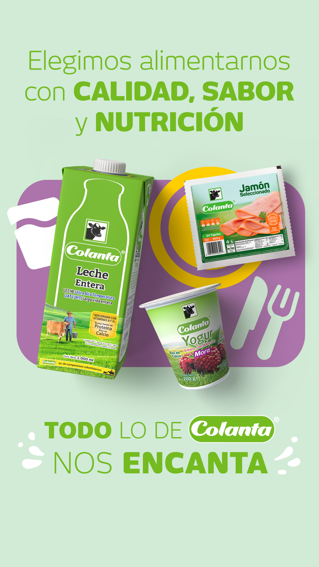 Elige alimentarte con Calidad, sabor y nutrición