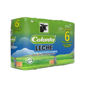 Bolsa de Leche Semidescremada UHT Colanta x 900 ml x 6 unidades