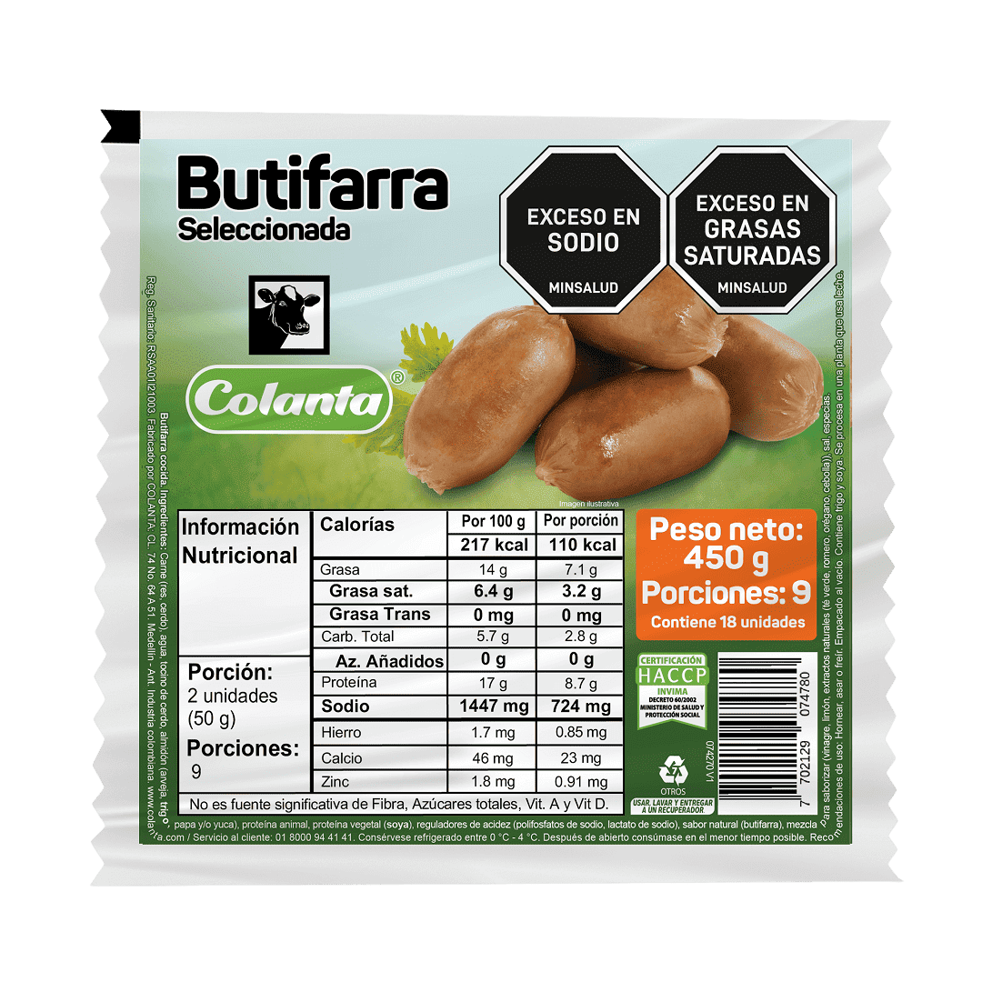 Butifarra Seleccionada Colanta x 450 g