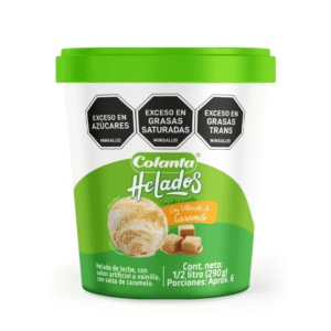 Helado Veteado de Caramelo Medio Litro