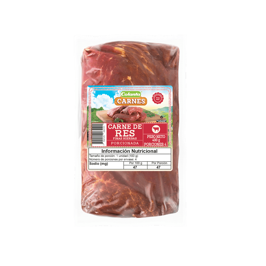 Carne de Res Finas Hierbas Colanta x 400 gr