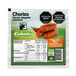 Chorizo Cóctel Jalapeño Premium x 300 g