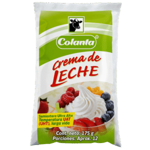Crema de leche UHT colanta x 175 g