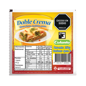 Queso Doble Crema Bloque Colanta x 250 g