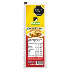 Queso Doble Crema Bloque Colanta x 2500 g