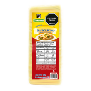 Queso Doble Crema Bloque Colanta x 2000 g