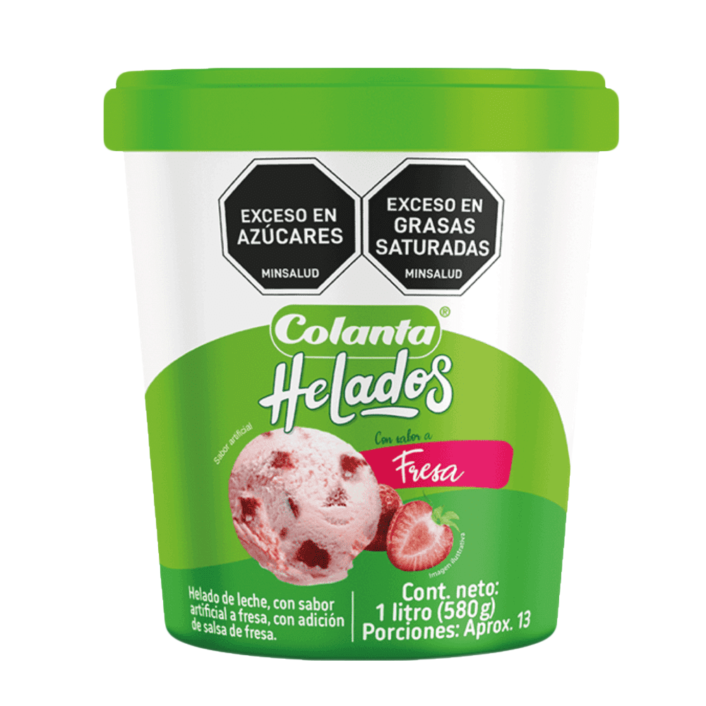 Helado Fresa Colanta 1 Litro