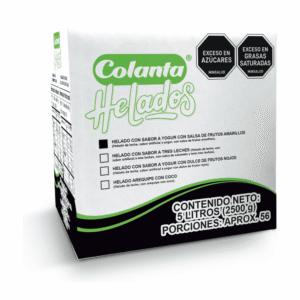 Helado de Yogur con Salsa de Frutos Amarillos Caja 5 Litros