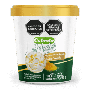 Helado de Yogur con Salsa de Frutos Amarillos Medio Litro