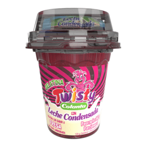 Gelatina Twisty Fresa con Leche Condensada