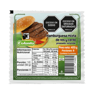 Hamburguesa Preasada Colanta x 400 g