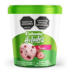 Helado Fresa Medio Litro