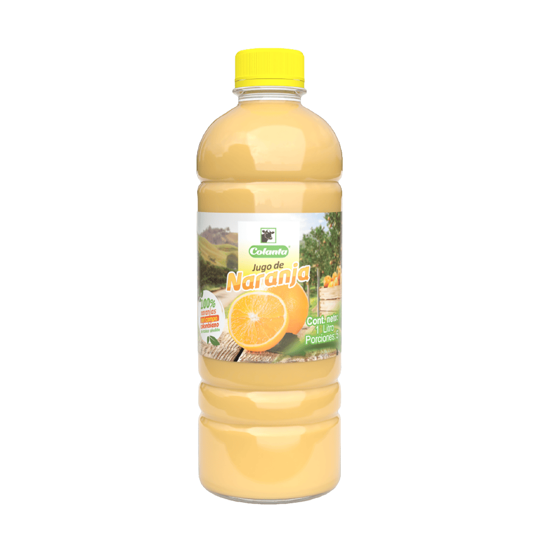 Jugo de Naranja Pasteurizado Botella x 1000 ml Colanta