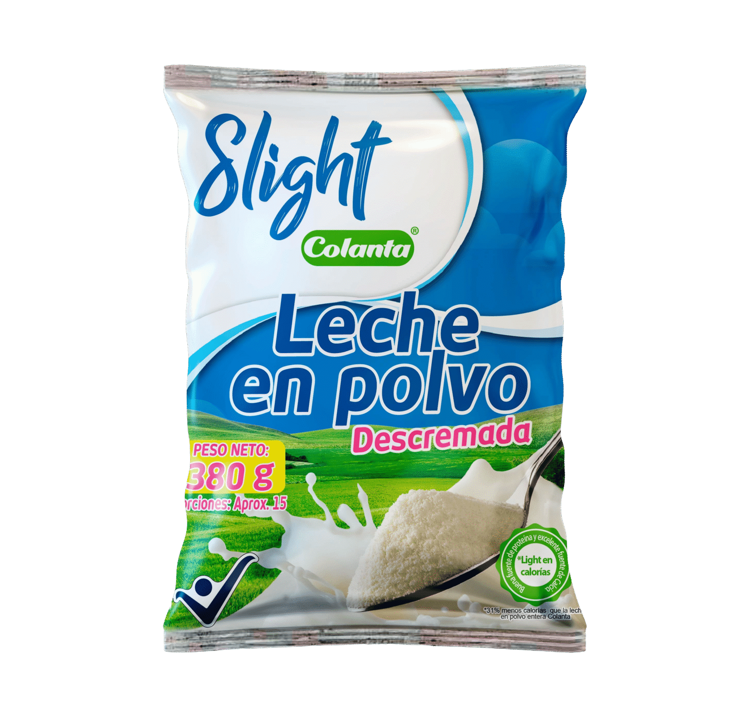 Bolsa Leche en Polvo Descremada Colanta Slight x 380 g