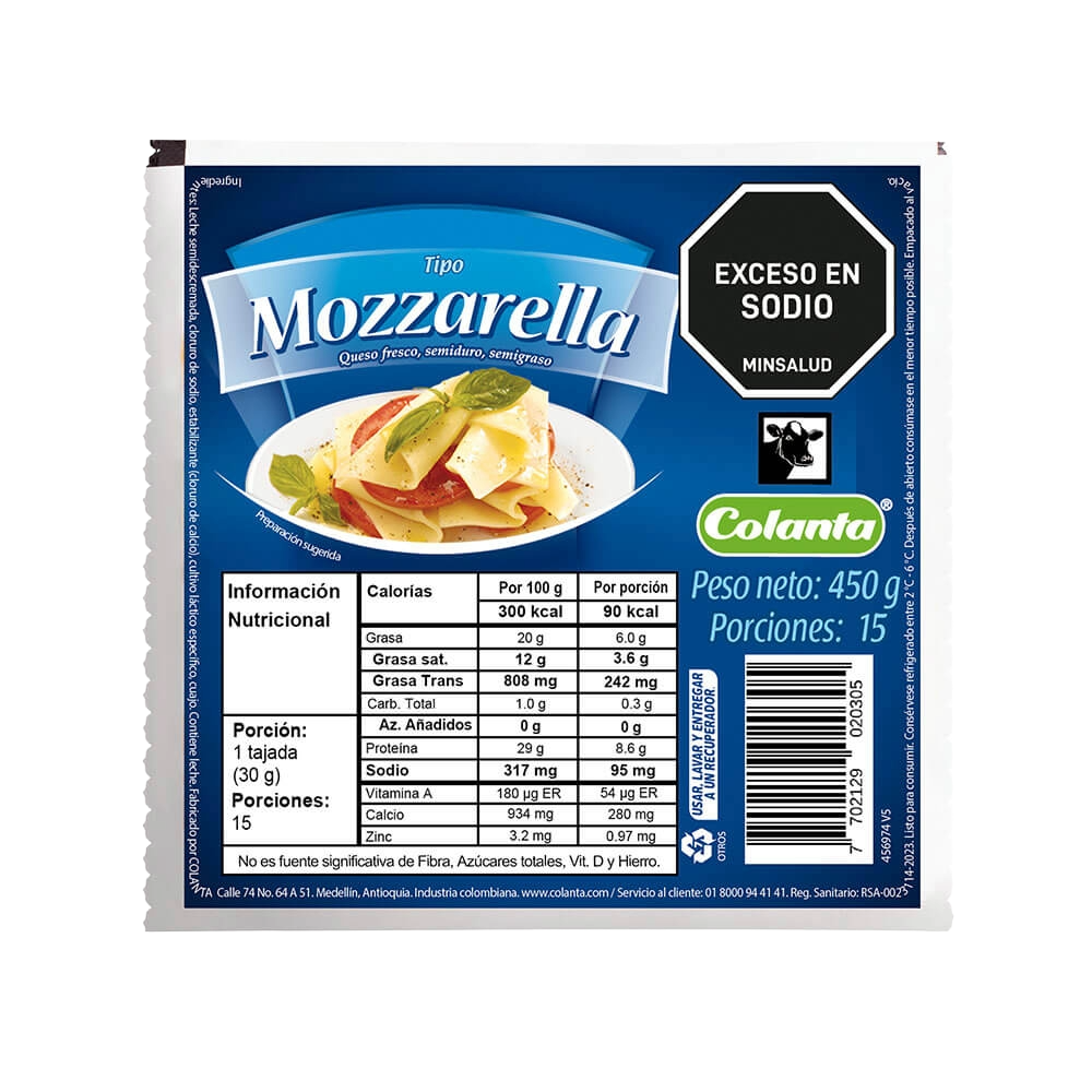 Queso Tipo Mozarella 450 g