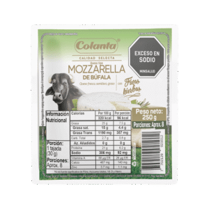 Mozzarella de Búfala con Finas Hierbas Colanta x 250 g