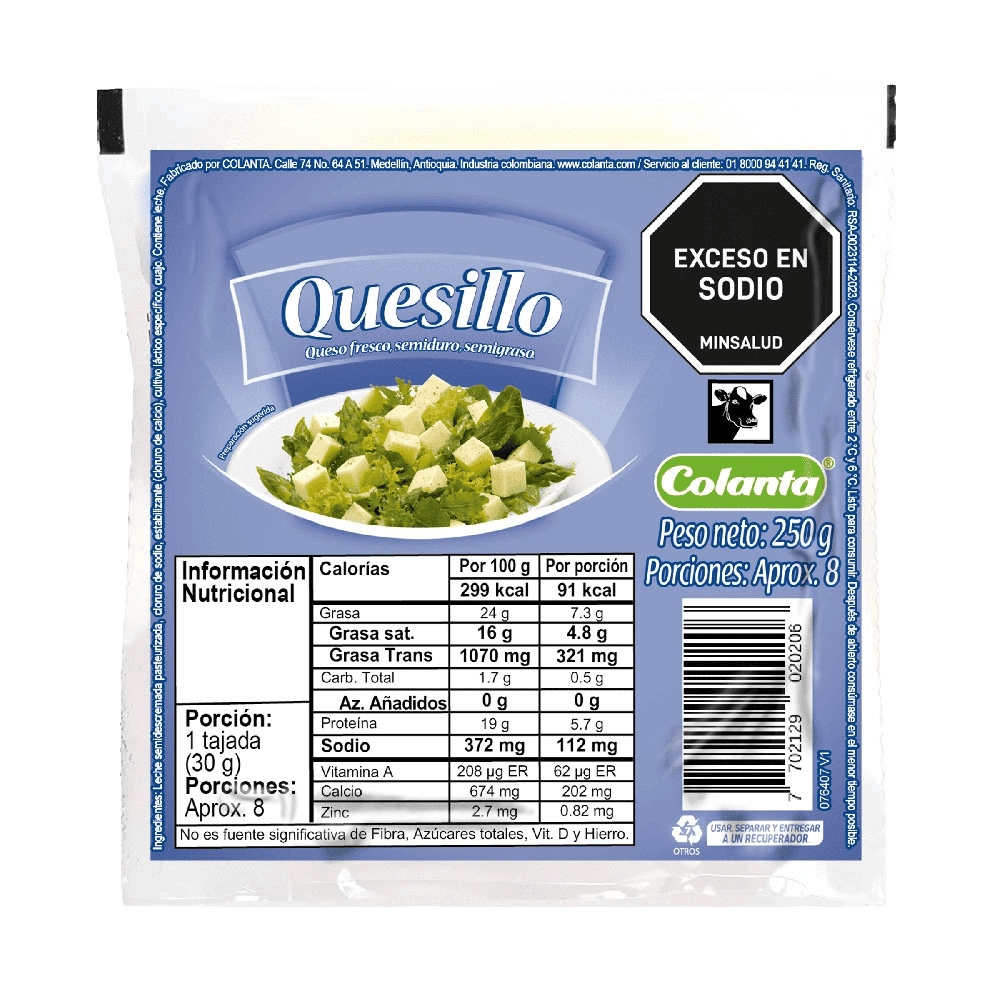 Quesillo Colanta x 250 g