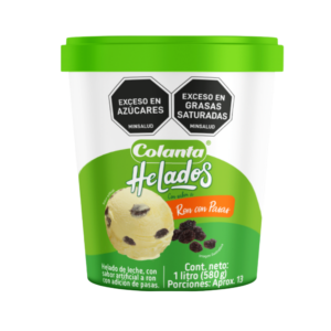 Helado de Ron con Pasas 1 Litro