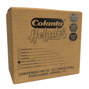 Helado de Ron con Pasas Caja 10 Litros
