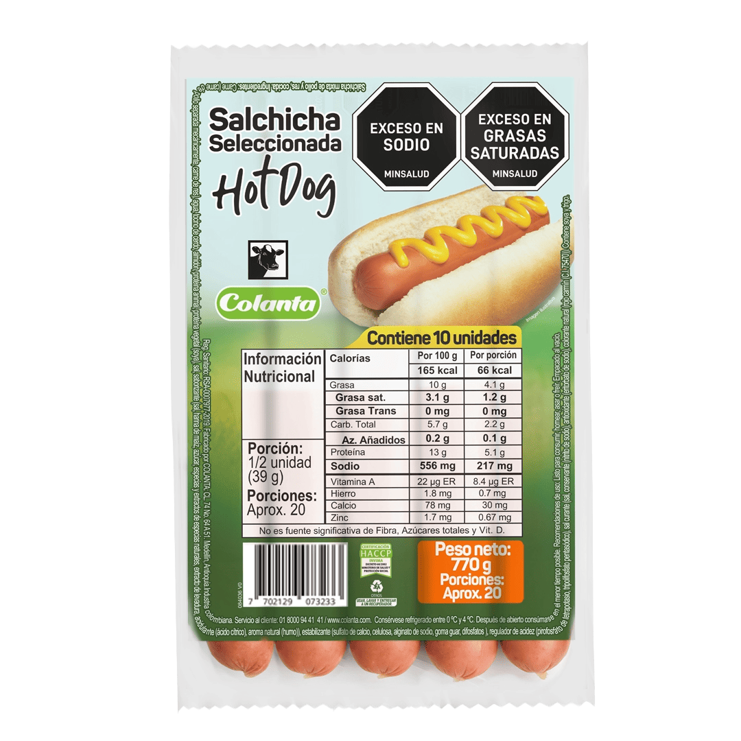 Salchicha Hot Dog Colanta