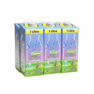 Leche UHT Descremada Deslactosada Slight Caja 1000 ml x 6 Unidades