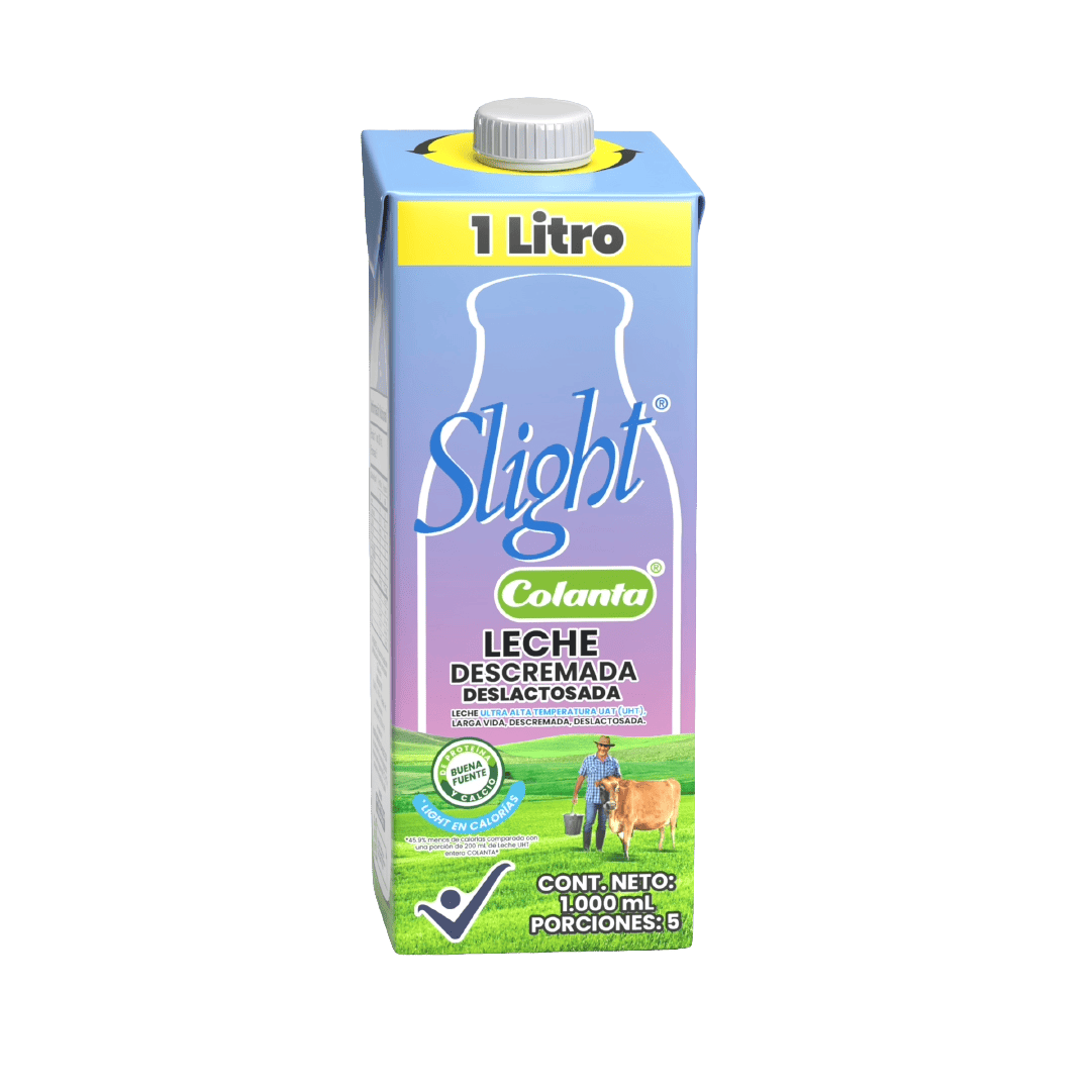 Leche UHT Descremada Deslactosada Slight Caja x 1000 ml