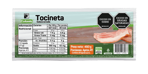 Tocineta Seleccionada Colanta x 450 g