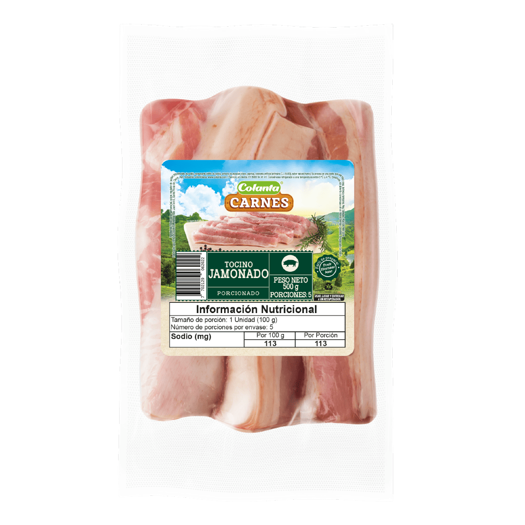 Tocino Jamonado Porcionado Colanta