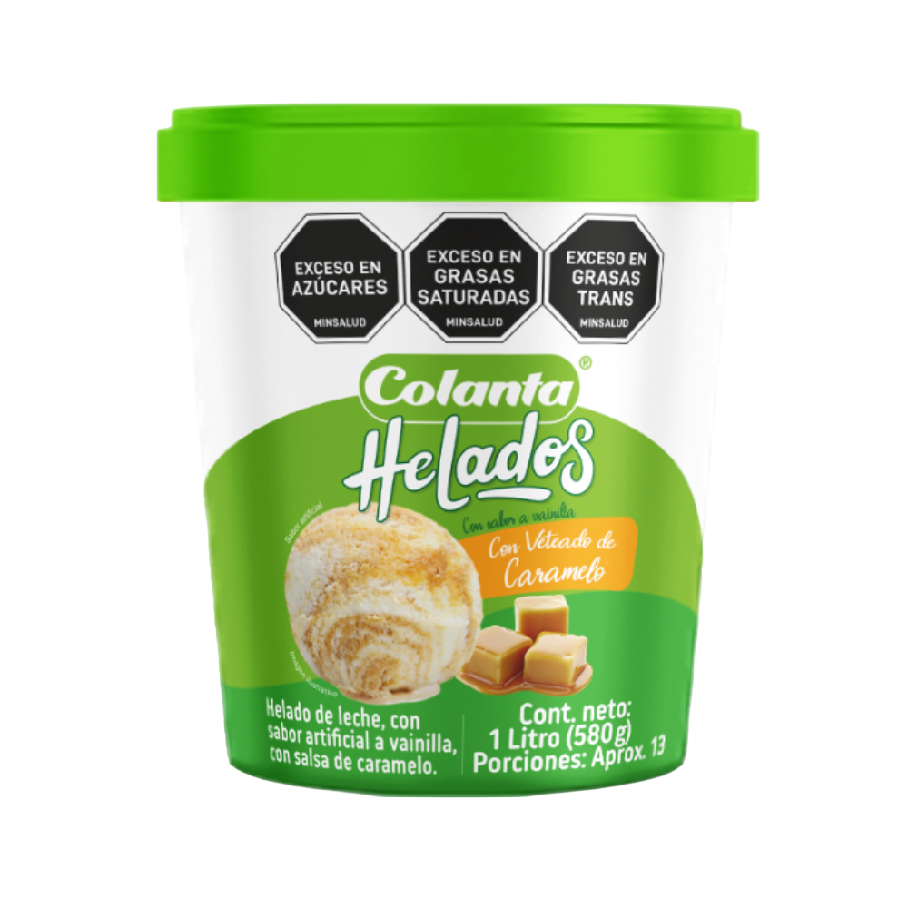 Helado Veteado de Caramelo 1 L