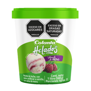 Helado Veteado de Mora 1 Litro