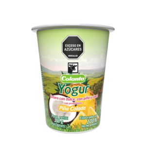 Yogur Entero Piña Colada Colanta Vaso x 200 g