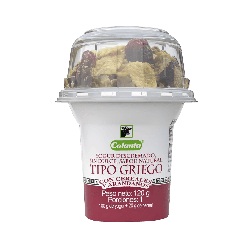 Yogur Griego Colanta con Cereal y Arándanos