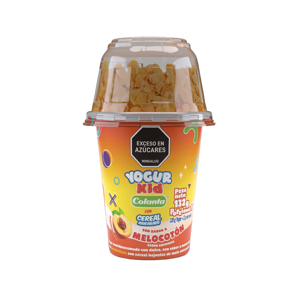Yogur Kid Melocotón con Cereal Vaso x 132 g