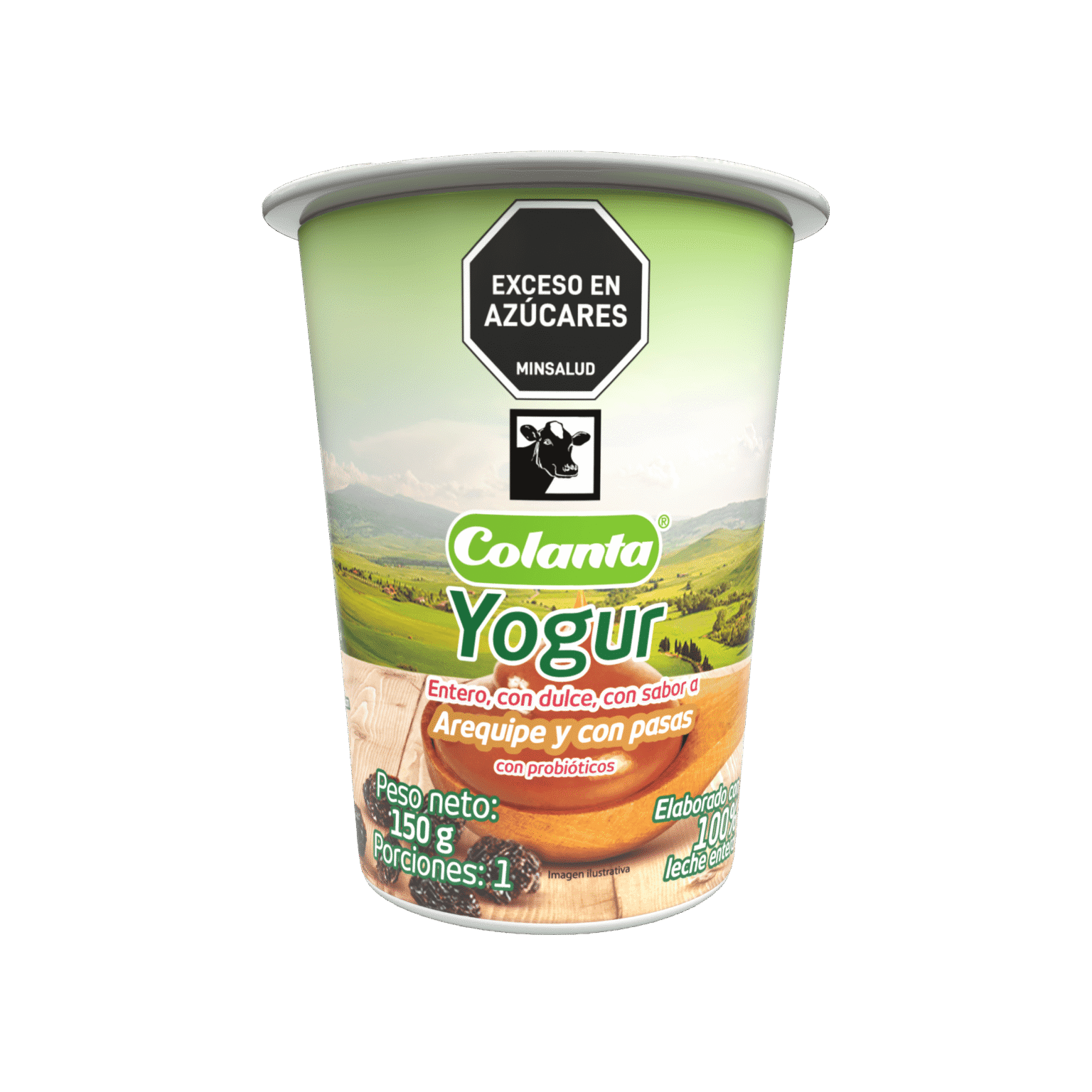 Yogur Entero Arequipe con Pasas Colanta Vaso x 150 g
