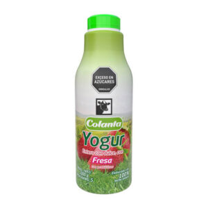 Yogur Entero Fresa Colanta Garrafa x 1000 g