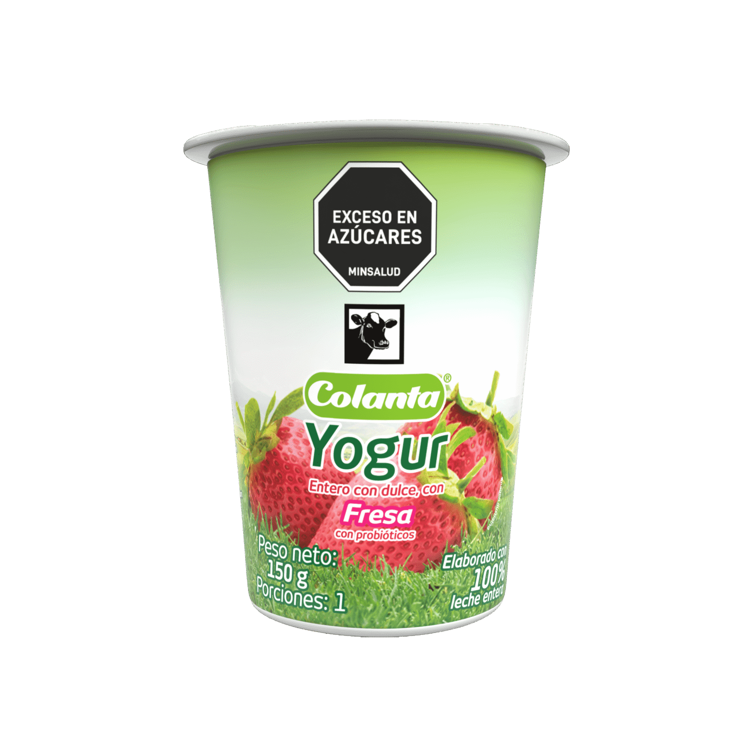 Yogur Entero Fresa Colanta Vaso x 150 g