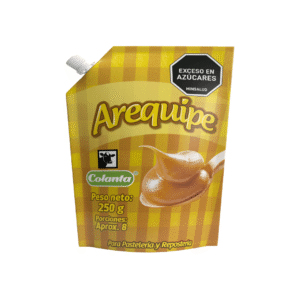 Arequipe Colanta x 250 g Tabla Nutricional