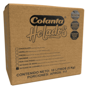 Helado Veteado de Caramelo Caja 10 L