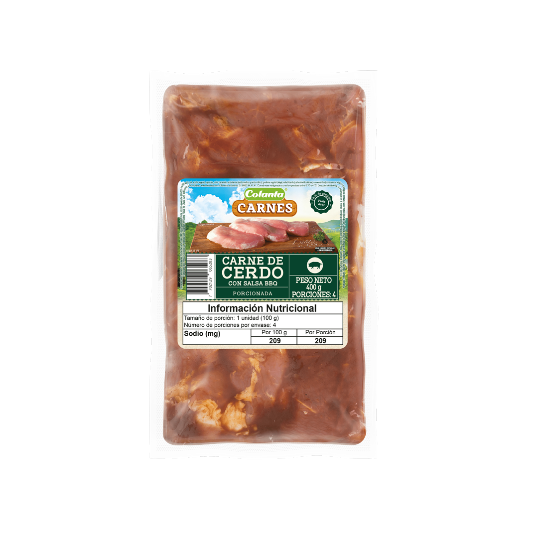 Carne de Cerdo en Salsa BBQ Colanta x 400 gr