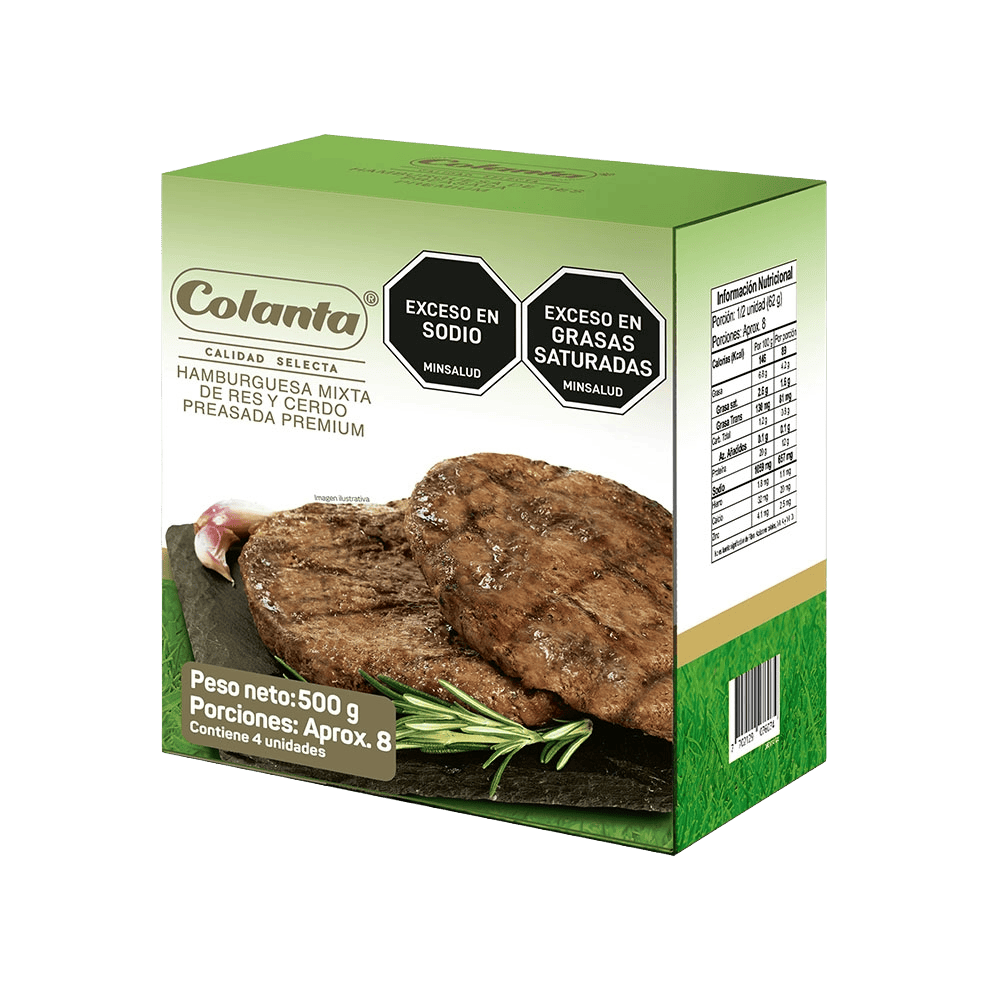 Hamburguesa Presada Premium Colanta x 500 g