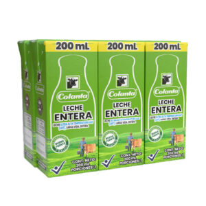 Caja de Leche Entera UHT Colanta x 200 ml paquete x 6