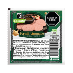 Pernil de cerdo ahumado colanta x 250 g