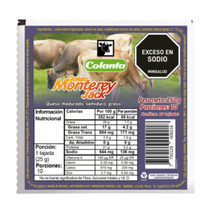 Queso Monterey Jack Colanta Tajado x 250 g