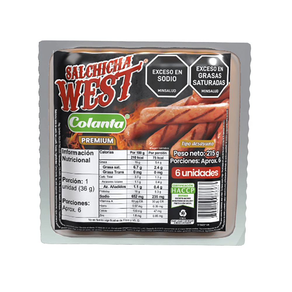 Salchicha West Colanta 215 g