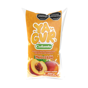 Yagur® Colanta Melocotón Bolsa x 200 g