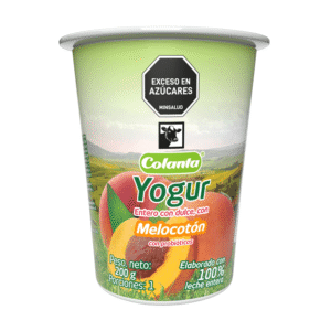 Yogur Entero Melocotón Colanta Vaso x 200 g