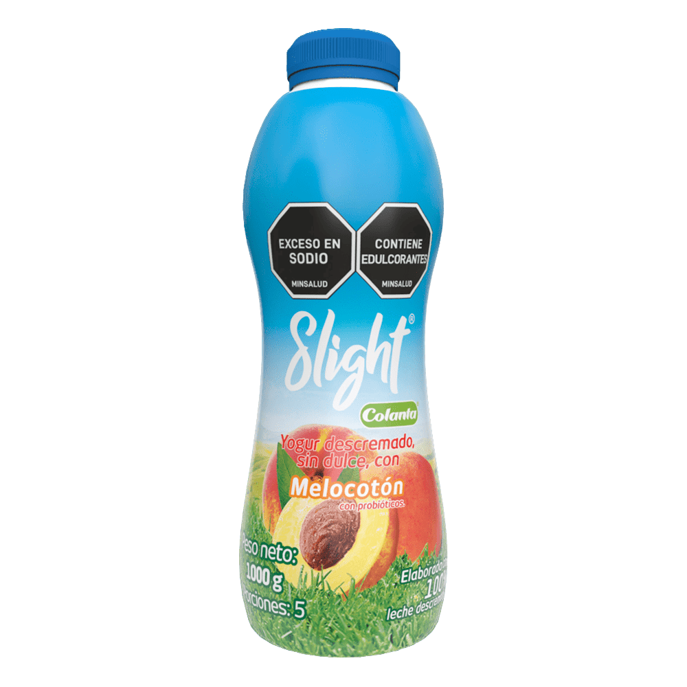 Yogur Slight Melocotón Colanta Garrafa x 1000 g